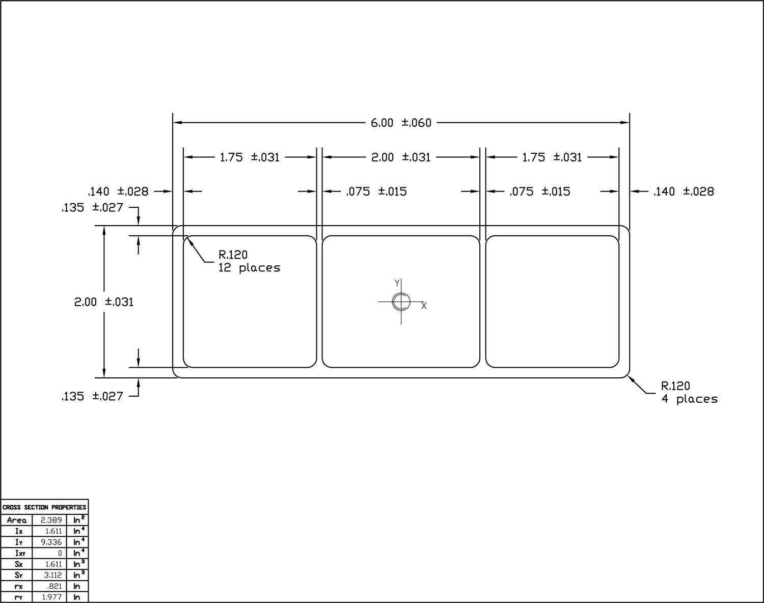 Ameriboard-FG 2x6 Rail w/Calks;