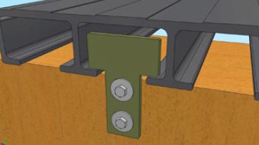 FRP Clip Screwed to Sill Or Support Channel