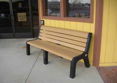 Plastic Lumber Bench on the display