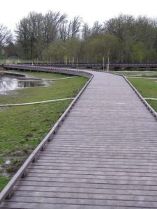 Structural Plastic Lumber boardwalk on the display